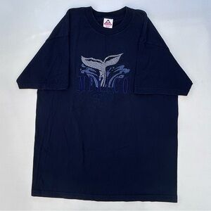 Vintage 90’s Ensenada Mexico Fully Embroidered T Shirt Size Men’s Large Whale